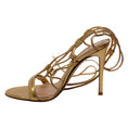 Load image into Gallery viewer, Gianvito Rossi Mekong Gold Giza Ankle Wrap Sandals
