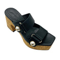 Load image into Gallery viewer, Jimmy Choo Black Fayence 95mm Leather Platform Sandals