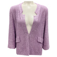 Load image into Gallery viewer, Amina Rubinacci Lilac Sequined Silk Knit Cardigan Sweater