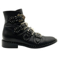 Load image into Gallery viewer, Givenchy Black Leather Silver Studded Biker Boots