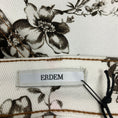Load image into Gallery viewer, Erdem White Victorine Penrose Jouy Denim Printed Denim Midi Pencil Skirt