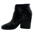 Load image into Gallery viewer, Hermes Black Leather Milady Laser Cut Booties