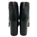 Load image into Gallery viewer, Hermes Black Leather Milady Laser Cut Booties