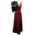 Load image into Gallery viewer, Proenza Schouler White Label Brown / Black Bow Applique Satin Cocktail Dress
