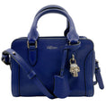 Load image into Gallery viewer, Alexander McQueen Blue Leather Mini Padlock Two Way Bag
