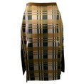 Load image into Gallery viewer, Behnaz Sarafpour Brown / Black Silk Car Wash Skirt