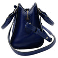 Load image into Gallery viewer, Alexander McQueen Blue Leather Mini Padlock Two Way Bag