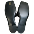 Load image into Gallery viewer, Casadei Black Leather Ruched Flat Slides with Crystals