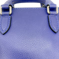 Load image into Gallery viewer, Alexander McQueen Blue Leather Mini Padlock Two Way Bag