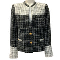 Load image into Gallery viewer, Alice + Olivia Black / White Jaydn Combination Tweed Jacket