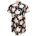 Load image into Gallery viewer, Valentino Black / White / Pink Floral Printed Short Sleeved Top