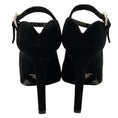 Load image into Gallery viewer, Prada Black Suede Peep Toe Ankle Booties