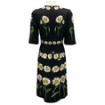 Load image into Gallery viewer, Dolce & Gabbana Black Multi Daisy Print Crepe Dress