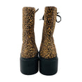Load image into Gallery viewer, Stuart Weitzman Tan / Black Soho Leopard Print Calf Hair Ankle Boots