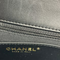 Load image into Gallery viewer, Chanel Black / White / Navy Blue Quilted Tweed Resin Heart Mini Flap Crossbody Bag