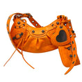 Load image into Gallery viewer, Balenciaga Pop Orange Croc Embossed Leather Le Cagole XS Shoulder Bag