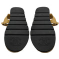 Load image into Gallery viewer, Chanel Tan / Black Quilted Matelasse Lambskin Leather Coco Mark Velcro Platform Sandals