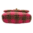Load image into Gallery viewer, Chanel Pink / Beige 2022 Quilted Wool Tweed Chain Small Flap Bag with Gold Hardware