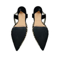 Load image into Gallery viewer, O2 Monde Brown / Ivory / Black Animal Print Calf Hair Slingback Pumps with Crystal Embellishments