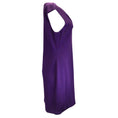 Load image into Gallery viewer, St. John Purple Silk Lined Viscose Knit Midi Dress