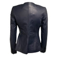 Load image into Gallery viewer, Ralph Lauren Black Label Navy Blue Button Front Lamb Leather Jacket