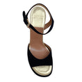 Load image into Gallery viewer, Laurence Dacade Black Suede with Gold Trim Tinta Sandals