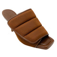 Load image into Gallery viewer, Gia Borghini Coffee Brown Selva Quilted Padded Mule Pumps