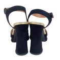 Load image into Gallery viewer, Laurence Dacade Black Suede with Gold Trim Tinta Sandals
