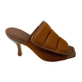 Load image into Gallery viewer, Gia Borghini Coffee Brown Selva Quilted Padded Mule Pumps