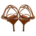 Load image into Gallery viewer, Aquazzura Tobacco Leather Baia 65 Sandals