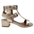 Load image into Gallery viewer, Laurence Dacade Gold Laminated Leather Daho Gladiator Sandals
