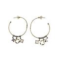 Load image into Gallery viewer, Louis Vuitton Gold / Silver / Rose Gold Monogram 14K Gold Hoop Earrings
