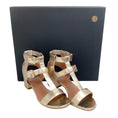 Load image into Gallery viewer, Laurence Dacade Gold Laminated Leather Daho Gladiator Sandals