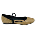 Load image into Gallery viewer, Christian Dior Natural / Black Lovely-D Raffia Straw Mary Jane Strap Ballerina Ballet Flats Shoes