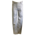 Load image into Gallery viewer, Givenchy White / Black 4G Denim Jacquard Pants / Trousers