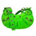 Load image into Gallery viewer, Balenciaga Acid Green Croc Embossed Leather Le Cagole XS Shoulder Bag