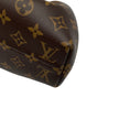 Load image into Gallery viewer, Louis Vuitton Brown Monogram Canvas Calfskin Trim Top Handle Clutch Handbag