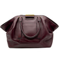 Load image into Gallery viewer, Michael Kors Collection Burgundy Leather Lexi Large Satchel