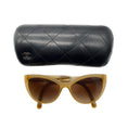 Load image into Gallery viewer, Chanel Beige Acetate Rope Cat Eye 5409 Sunglasses