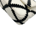 Load image into Gallery viewer, Chanel 2021 White Leather / Black Crochet Medium 19 Flap Bag