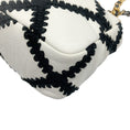 Load image into Gallery viewer, Chanel 2021 White Leather / Black Crochet Medium 19 Flap Bag