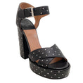 Load image into Gallery viewer, Laurence Dacade Black Leather Rosange Studded Platform Sandals