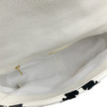 Load image into Gallery viewer, Chanel 2021 White Leather / Black Crochet Medium 19 Flap Bag