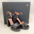Load image into Gallery viewer, Laurence Dacade Black Leather Rosange Studded Platform Sandals