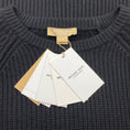 Load image into Gallery viewer, Michael Kors Collection Black Cashmere Knit Dress with Feather Trim