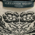 Load image into Gallery viewer, Alexander McQueen Black / White Floral Patterned Bandage Knit Flared Midi Dress