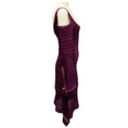 Load image into Gallery viewer, Herve Leger Bordeaux Combo Kamryn Cold Shoulder Stretch Pointelle Knit Cocktail Dress