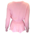 Load image into Gallery viewer, Muveil Pink Long Sleeved Eyelet Hem Knit Cardigan Sweater

