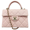 Load image into Gallery viewer, Chanel Pale Pink Quilted Caviar Leather Retro Top Handle Flap Bag