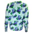 Load image into Gallery viewer, Muveil Light Blue Multi Floral Patterned Long Sleeved Button-down Knit Cardigan Sweater
